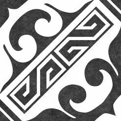 BAUHAUS Feinsteinzeugfliese Vintage Versalles 25 X 25 Cm, Schwarz/Weiß, Matt