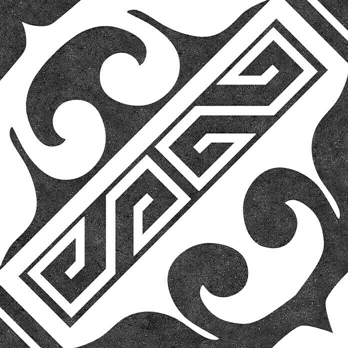 BAUHAUS Feinsteinzeugfliese Vintage Versalles 25 X 25 Cm, Schwarz/Weiß, Matt 1 BAUHAUS Feinsteinzeugfliese Vintage Versalles 25 X 25 Cm, Schwarz/Weiß, Matt