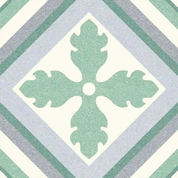 BAUHAUS Feinsteinzeugfliese Vintage Rivera St. Tropez 25 X 25 Cm, Weiß/Grau/Grün, Matt 1 BAUHAUS Feinsteinzeugfliese Vintage Rivera St. Tropez 25 X 25 Cm, Weiß/Grau/Grün, Matt