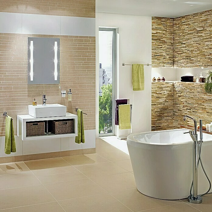 BAUHAUS Ambiente By Palazzo Feinsteinzeugfliese 30 X 60 Cm, Beige, Matt 2 BAUHAUS Ambiente By Palazzo Feinsteinzeugfliese 30 X 60 Cm, Beige, Matt – Bild 2