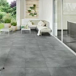 BAUHAUS Art-Tec By Palazzo Terrassenfliese 60 X 60 X 2 Cm, Graphit, Matt -Angebote Fliesen Store 12 1199