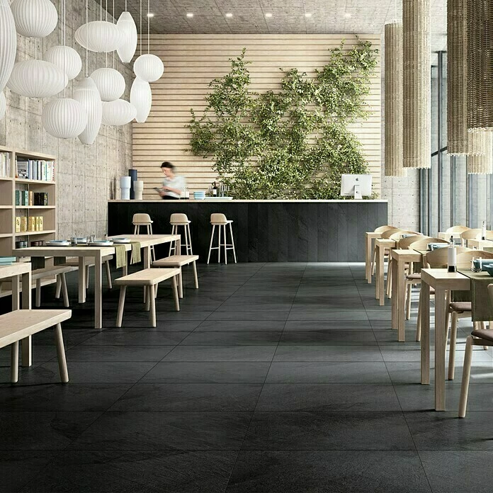 BAUHAUS Feinsteinzeugfliese Lavagna Nera 60 X 120 Cm, Schwarz, Matt 2 BAUHAUS Feinsteinzeugfliese Lavagna Nera 60 X 120 Cm, Schwarz, Matt – Bild 2