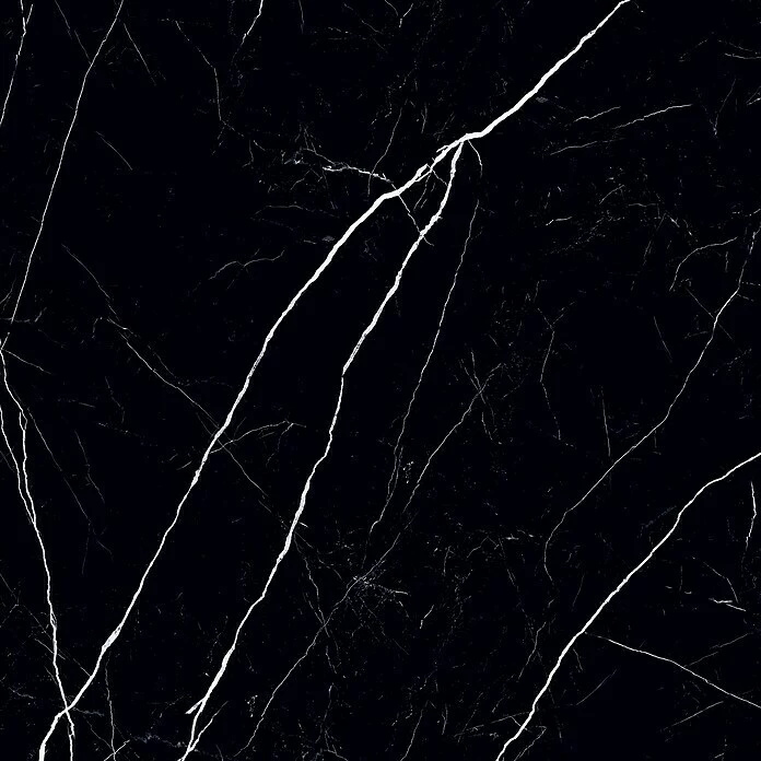 BAUHAUS Feinsteinzeugfliese Black Marble 80 X 80 Cm, Schwarz, Glänzend 1 BAUHAUS Feinsteinzeugfliese Black Marble 80 X 80 Cm, Schwarz, Glänzend