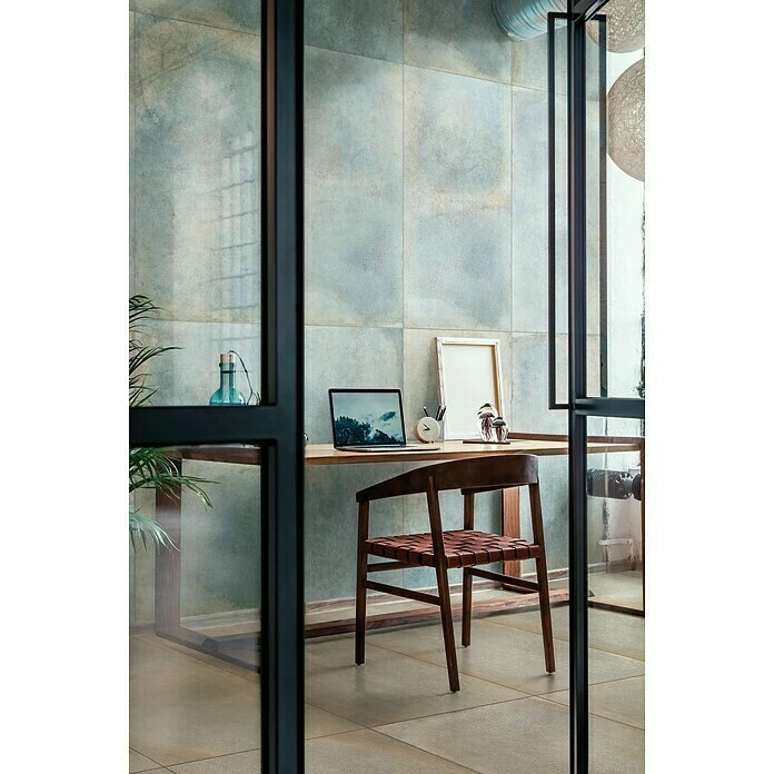 BAUHAUS Metallica Feinsteinzeugfliese Lamina 60 X 120 Cm, Blau/Grau, Schimmernd 3 BAUHAUS Metallica Feinsteinzeugfliese Lamina 60 X 120 Cm, Blau/Grau, Schimmernd – Bild 3