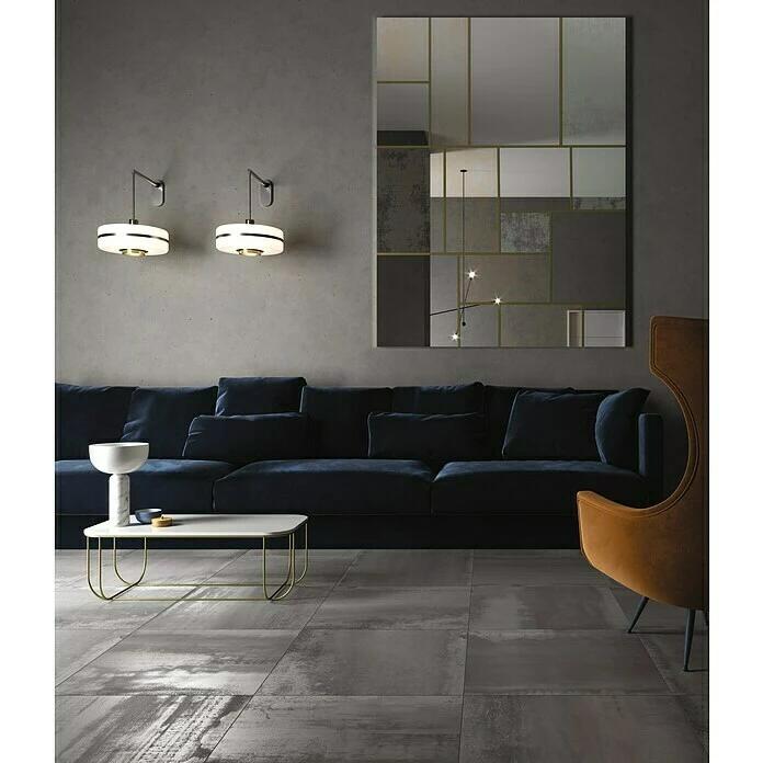 BAUHAUS Oxyd Feinsteinzeugfliese 60 X 60 Cm, Silbergrau, Schimmernd 3 BAUHAUS Oxyd Feinsteinzeugfliese 60 X 60 Cm, Silbergrau, Schimmernd – Bild 3