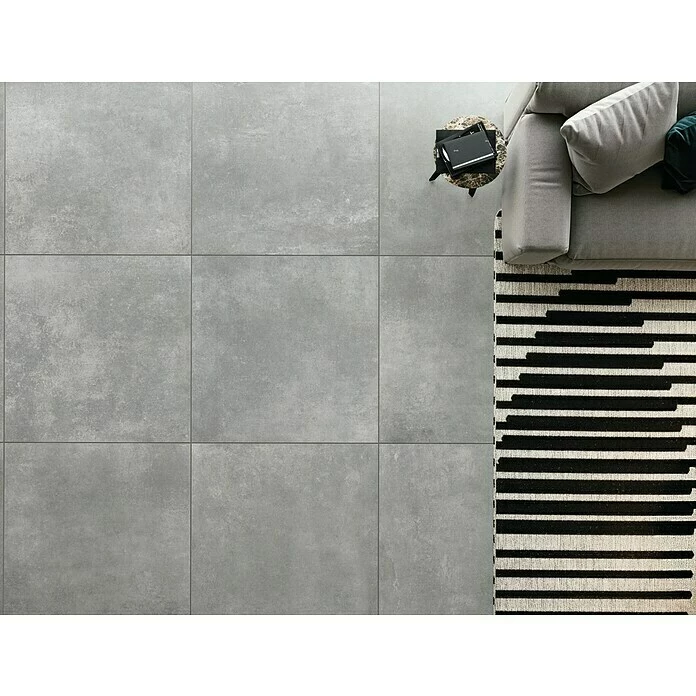 BAUHAUS Feinsteinzeugfliese Living Concrete 60 X 60 Cm, Grau, Matt 2 BAUHAUS Feinsteinzeugfliese Living Concrete 60 X 60 Cm, Grau, Matt – Bild 2