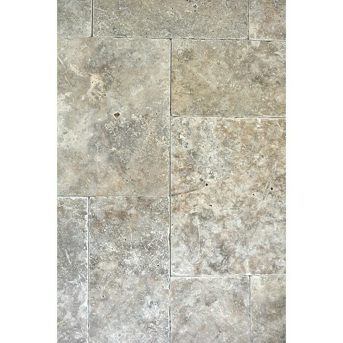 BAUHAUS Antikmarmor Travertin Silver Römischer Verband 6 -tlg., Silber, Matt 1 BAUHAUS Antikmarmor Travertin Silver Römischer Verband 6 -tlg., Silber, Matt