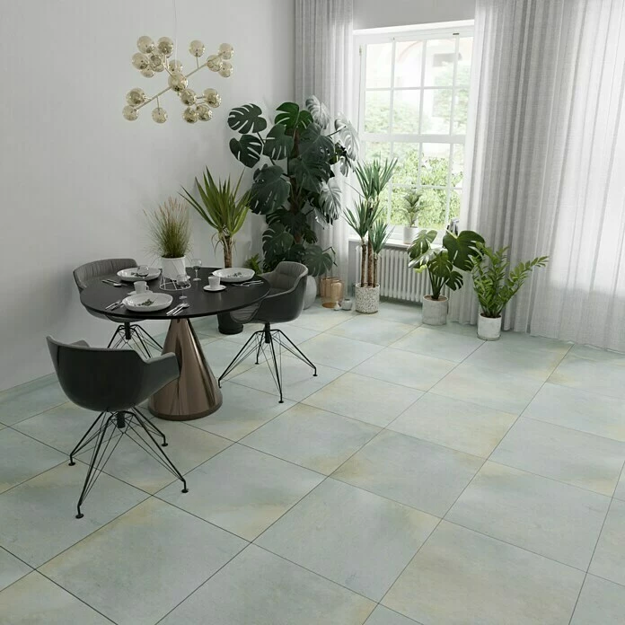 BAUHAUS Metallica Feinsteinzeugfliese Lamina 60 X 60 Cm, Blau/Grau, Schimmernd 3 BAUHAUS Metallica Feinsteinzeugfliese Lamina 60 X 60 Cm, Blau/Grau, Schimmernd – Bild 3