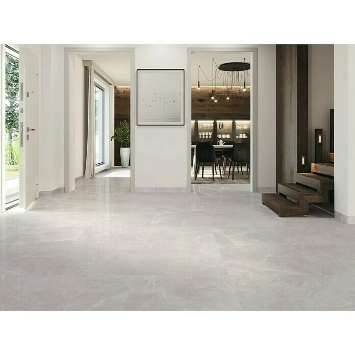 BAUHAUS Feinsteinzeugfliese Bayona Silver 60 X 120 Cm, Grau, Glänzend 6 BAUHAUS Feinsteinzeugfliese Bayona Silver 60 X 120 Cm, Grau, Glänzend – Bild 6