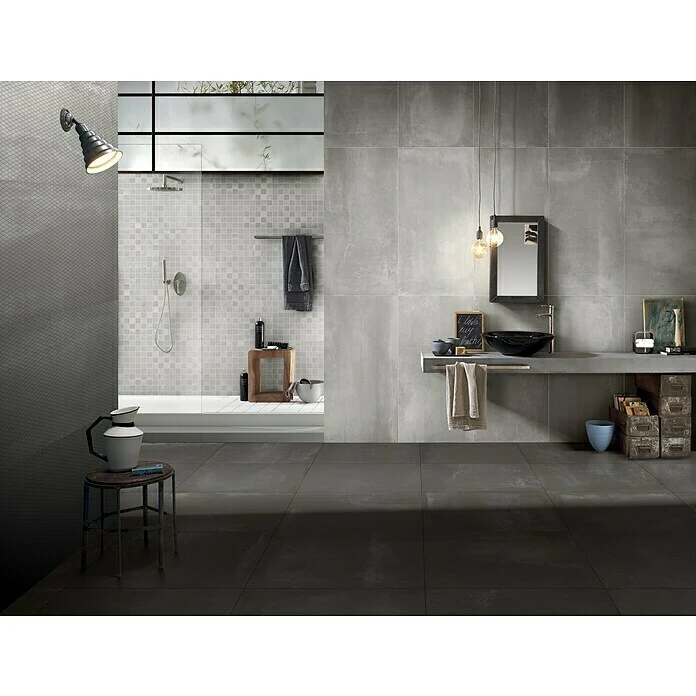 BAUHAUS Feinsteinzeugfliese Metallo Ferro 60 X 60 Cm, Schwarz, Matt 2 BAUHAUS Feinsteinzeugfliese Metallo Ferro 60 X 60 Cm, Schwarz, Matt – Bild 2