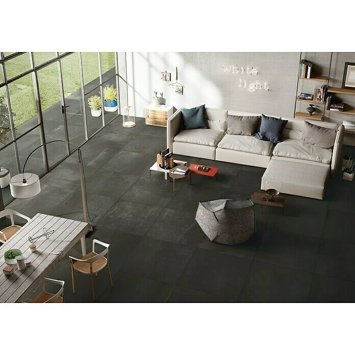 BAUHAUS Feinsteinzeugfliese Metallo Ferro 60 X 60 Cm, Schwarz, Matt 3 BAUHAUS Feinsteinzeugfliese Metallo Ferro 60 X 60 Cm, Schwarz, Matt – Bild 3