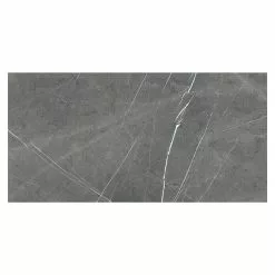 BAUHAUS Feinsteinzeugfliese Ciana Mist 30 X 60 Cm, Anthrazit, Glänzend