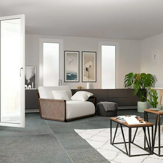 BAUHAUS Feinsteinzeugfliese Erawan Negro 100 X 100 Cm, Matt 2 BAUHAUS Feinsteinzeugfliese Erawan Negro 100 X 100 Cm, Matt – Bild 2