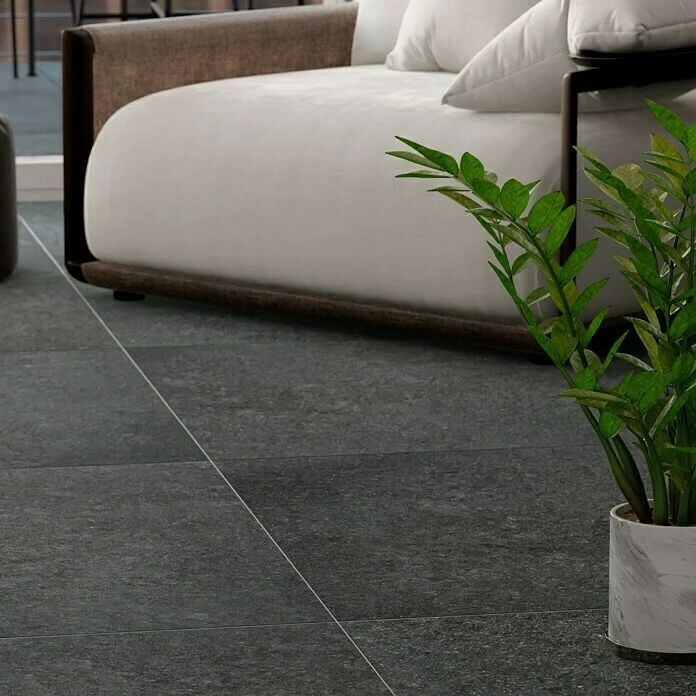 BAUHAUS Feinsteinzeugfliese Erawan Negro 100 X 100 Cm, Matt 5 BAUHAUS Feinsteinzeugfliese Erawan Negro 100 X 100 Cm, Matt – Bild 5