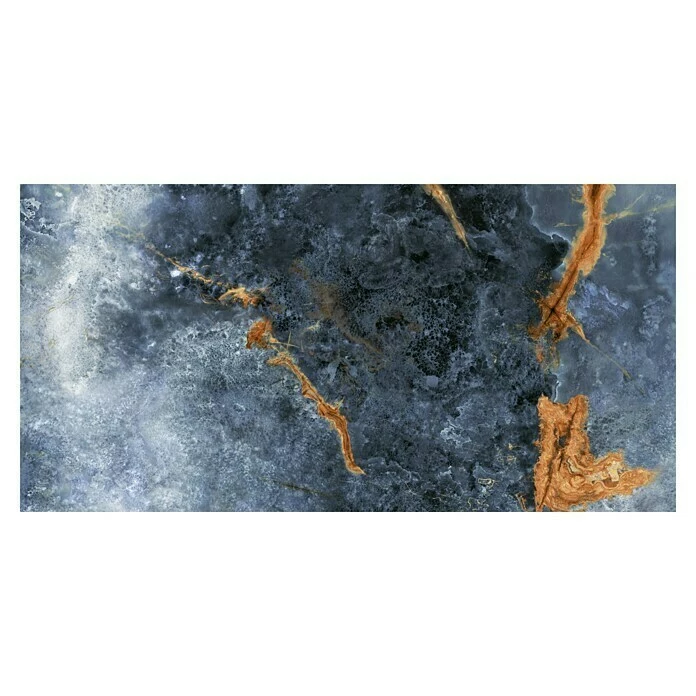 BAUHAUS Feinsteinzeugfliese Marmor Marvella 60 X 120 Cm, Anthrazit/Blau, Glänzend 1 BAUHAUS Feinsteinzeugfliese Marmor Marvella 60 X 120 Cm, Anthrazit/Blau, Glänzend