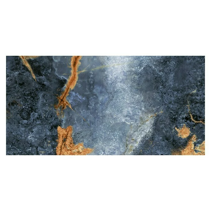 BAUHAUS Feinsteinzeugfliese Marmor Marvella 60 X 120 Cm, Anthrazit/Blau, Glänzend 2 BAUHAUS Feinsteinzeugfliese Marmor Marvella 60 X 120 Cm, Anthrazit/Blau, Glänzend – Bild 2