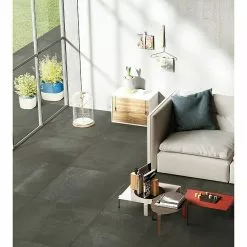 BAUHAUS Feinsteinzeugfliese Metallo Ferro 80 X 80 Cm, Schwarz, Matt -Angebote Fliesen Store 12 2029