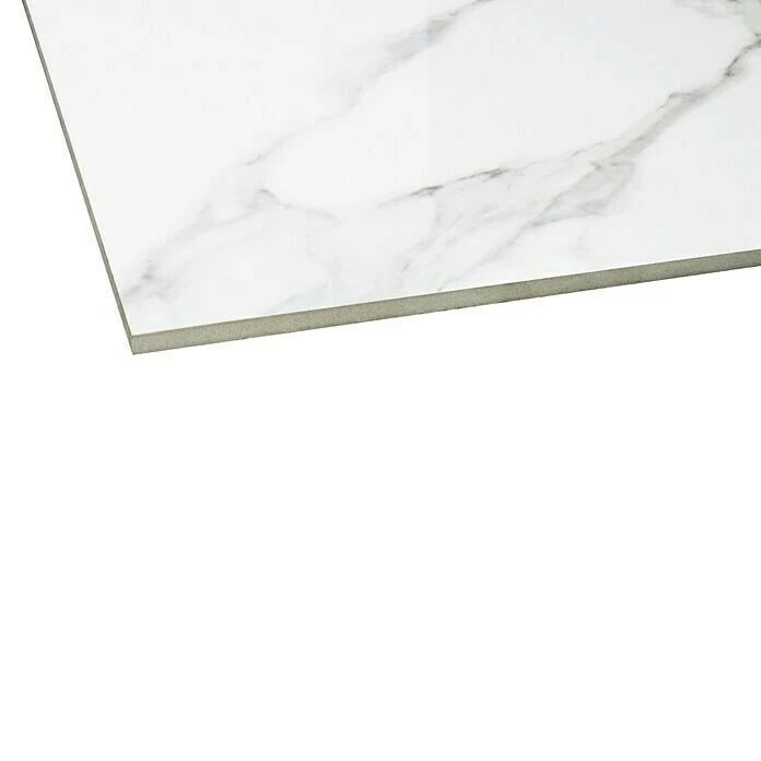 BAUHAUS Feinsteinzeugfliese Marmi Statuario 120 X 240 Cm, Weiß, Glänzend 2 BAUHAUS Feinsteinzeugfliese Marmi Statuario 120 X 240 Cm, Weiß, Glänzend – Bild 2