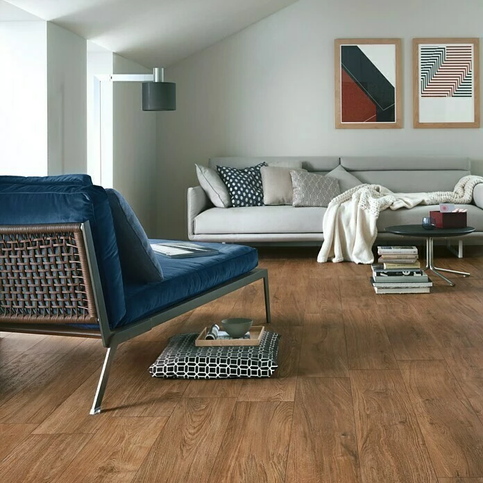 BAUHAUS Harmonie By Palazzo Feinsteinzeugfliese 30 X 120 Cm, Eiche Dunkel, Matt 2 BAUHAUS Harmonie By Palazzo Feinsteinzeugfliese 30 X 120 Cm, Eiche Dunkel, Matt – Bild 2