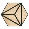 BAUHAUS Feinsteinzeugfliese Hexagon Tribeca Beige 22 X 25 Cm, Schwarz/Beige, Matt