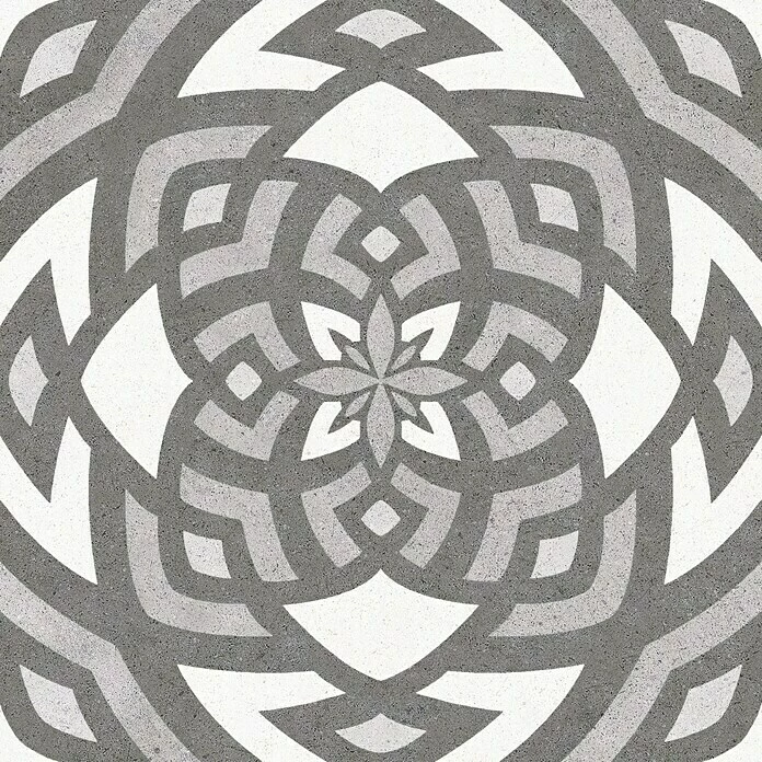 BAUHAUS Feinsteinzeugfliese Vintage Mix 25 X 25 Cm, Weiß/Grau, Matt 1 BAUHAUS Feinsteinzeugfliese Vintage Mix 25 X 25 Cm, Weiß/Grau, Matt