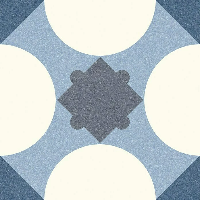 BAUHAUS Feinsteinzeugfliese Vintage Rivera Cannes 25 X 25 Cm, Weiß/Blau/Grau, Matt 1 BAUHAUS Feinsteinzeugfliese Vintage Rivera Cannes 25 X 25 Cm, Weiß/Blau/Grau, Matt