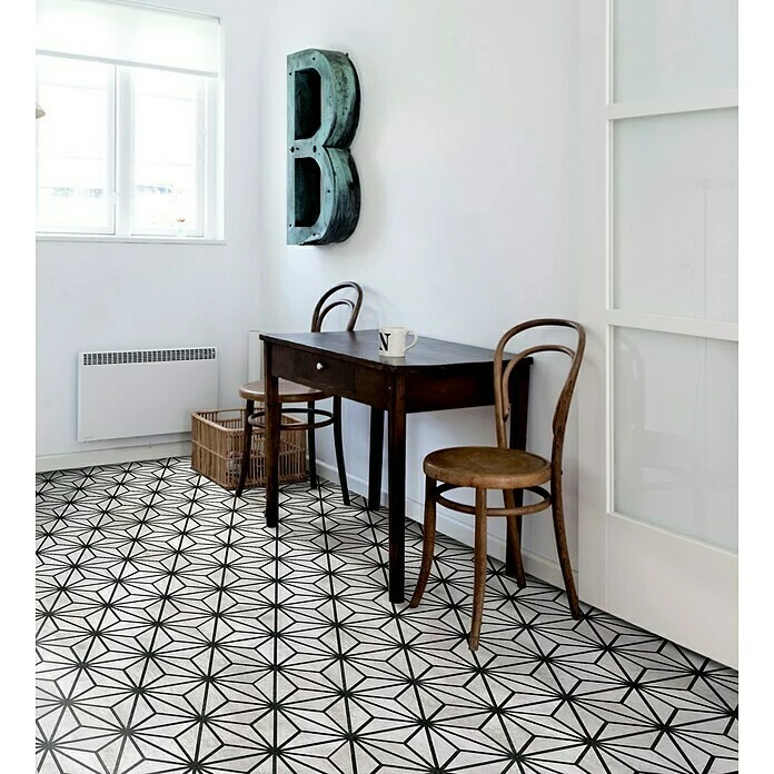 BAUHAUS Feinsteinzeugfliese Hexagon Tribeca Grey 22 X 25 Cm, Grau/Schwarz, Matt 2 BAUHAUS Feinsteinzeugfliese Hexagon Tribeca Grey 22 X 25 Cm, Grau/Schwarz, Matt – Bild 2