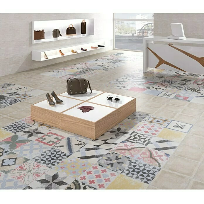 BAUHAUS Feinsteinzeugfliese Vintage Heritage 25 X 25 Cm, Beige/Grün/Rot/Blau, Matt 2 BAUHAUS Feinsteinzeugfliese Vintage Heritage 25 X 25 Cm, Beige/Grün/Rot/Blau, Matt – Bild 2