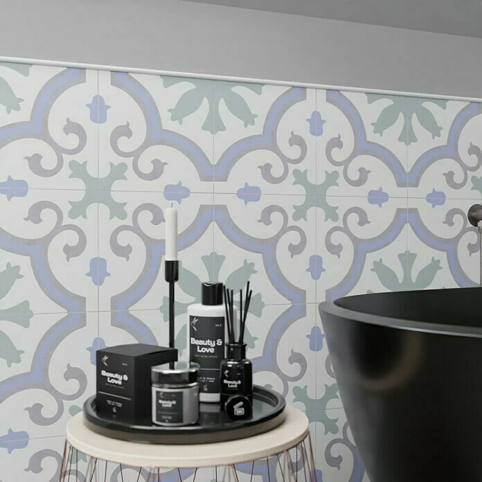 BAUHAUS Feinsteinzeugfliese Vintage Lacour 25 X 25 Cm, Weiß/Grün/Blau/Grau, Matt 6 BAUHAUS Feinsteinzeugfliese Vintage Lacour 25 X 25 Cm, Weiß/Grün/Blau/Grau, Matt – Bild 6