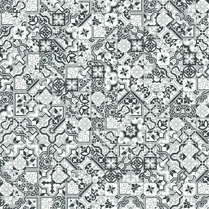 BAUHAUS Feinsteinzeugfliese Vintage Barcelona Borne 25 X 25 Cm, Schwarz/Grau/Weiß, Matt 2 BAUHAUS Feinsteinzeugfliese Vintage Barcelona Borne 25 X 25 Cm, Schwarz/Grau/Weiß, Matt – Bild 2