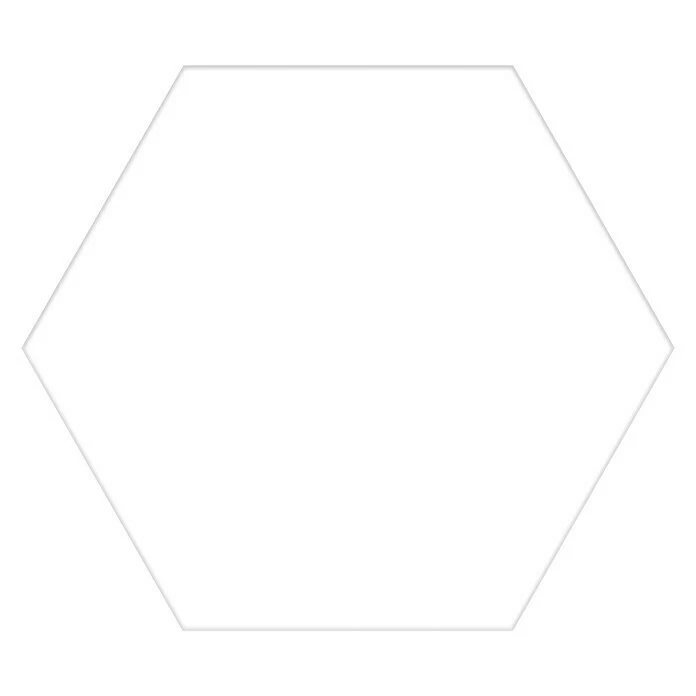 BAUHAUS Feinsteinzeugfliese Hexagon Basic White 22 X 25 Cm, Weiß, Matt 1 BAUHAUS Feinsteinzeugfliese Hexagon Basic White 22 X 25 Cm, Weiß, Matt