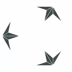 BAUHAUS Feinsteinzeugfliese Hexagon Stella Nero 22 X 25 Cm, Weiß/Schwarz, Matt