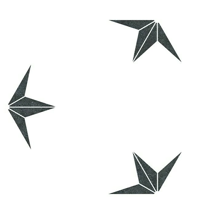 BAUHAUS Feinsteinzeugfliese Hexagon Stella Nero 22 X 25 Cm, Weiß/Schwarz, Matt 1 BAUHAUS Feinsteinzeugfliese Hexagon Stella Nero 22 X 25 Cm, Weiß/Schwarz, Matt