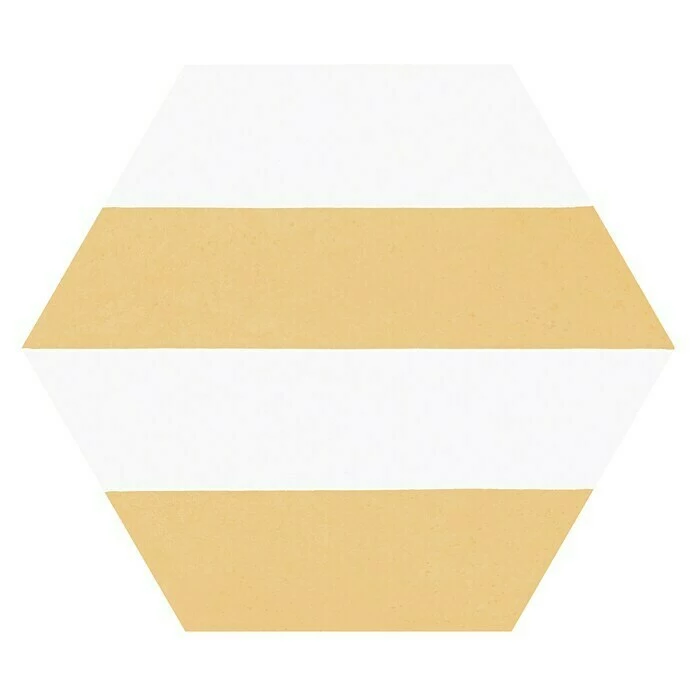 BAUHAUS Feinsteinzeugfliese Hexagon Porto Capri Yellow 22 X 25 Cm, Weiß/Gelb, Matt 1 BAUHAUS Feinsteinzeugfliese Hexagon Porto Capri Yellow 22 X 25 Cm, Weiß/Gelb, Matt