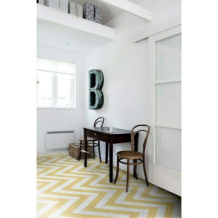 BAUHAUS Feinsteinzeugfliese Hexagon Porto Capri Yellow 22 X 25 Cm, Weiß/Gelb, Matt 2 BAUHAUS Feinsteinzeugfliese Hexagon Porto Capri Yellow 22 X 25 Cm, Weiß/Gelb, Matt – Bild 2