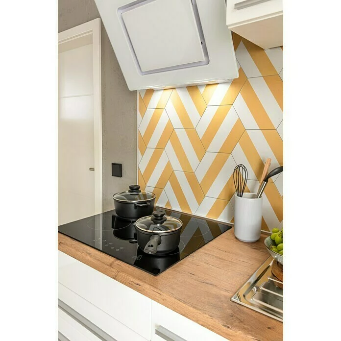 BAUHAUS Feinsteinzeugfliese Hexagon Porto Capri Yellow 22 X 25 Cm, Weiß/Gelb, Matt 3 BAUHAUS Feinsteinzeugfliese Hexagon Porto Capri Yellow 22 X 25 Cm, Weiß/Gelb, Matt – Bild 3