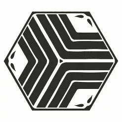 BAUHAUS Feinsteinzeugfliese Hexagon Jasmine Black 25 X 22 Cm, Schwarz/Weiß, Matt