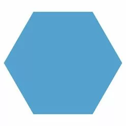 BAUHAUS Feinsteinzeugfliese Hexagon Basic Niagara 22 X 25 Cm, Blau, Matt