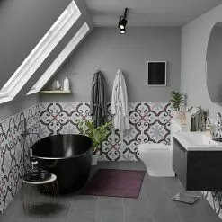 BAUHAUS Feinsteinzeugfliese Vintage Lacour 25 X 25 Cm, Schwarz/Weiß/Grau/Rot, Matt -Angebote Fliesen Store 12 2323