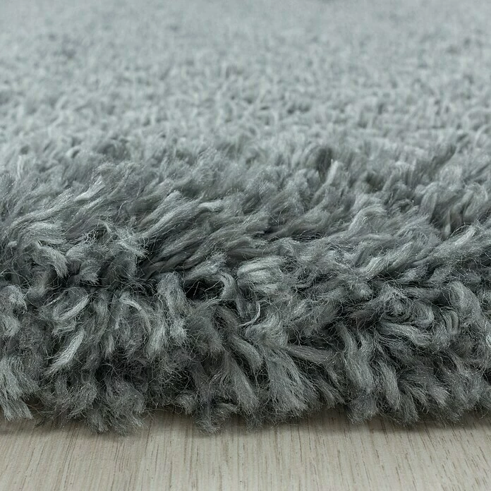 BAUHAUS Hochflorteppich Fluffy 3500 Light Grey, Durchmesser: 80 Cm, 100% Polypropylen 2 BAUHAUS Hochflorteppich Fluffy 3500 Light Grey, Durchmesser: 80 Cm, 100% Polypropylen – Bild 2