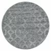 BAUHAUS Hochflorteppich Pisa 4702 Grau, Durchmesser: 80 Cm, 100% Polypropylen