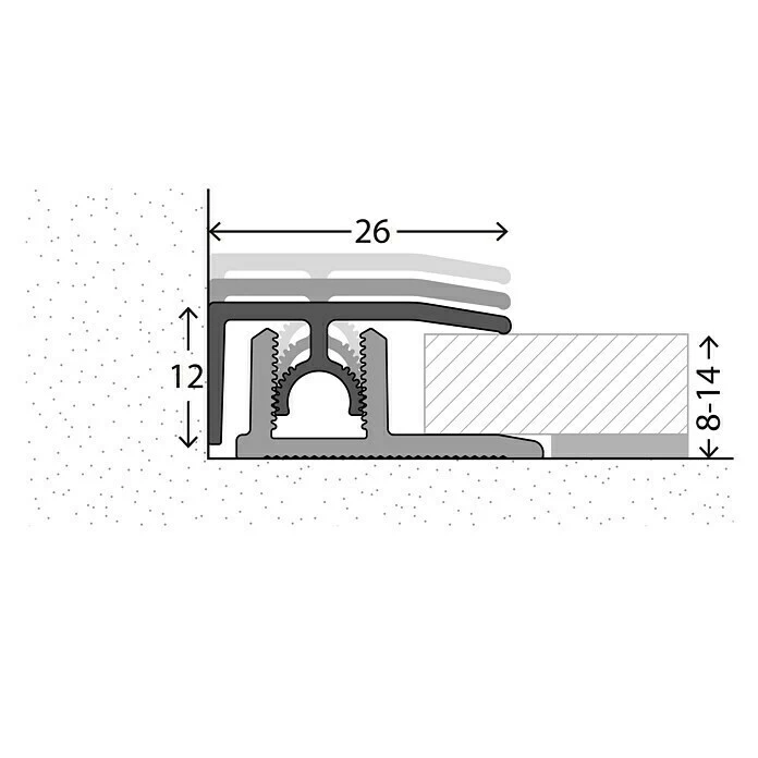 BAUHAUS LOGOCLIC Abschlussprofil 313 Sahara, 0,9 M X 26 Mm, Montageart: Stecken 2 BAUHAUS LOGOCLIC Abschlussprofil 313 Sahara, 0,9 M X 26 Mm, Montageart: Stecken – Bild 2