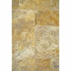 BAUHAUS Antikmarmor Travertin Gold Römischer Verband 6 -tlg., Gold, Matt