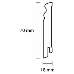 BAUHAUS Sockelleiste 2,44 M X 1,8 Cm X 7 Cm, Profiliert, Grundiert -Angebote Fliesen Store 12 2542