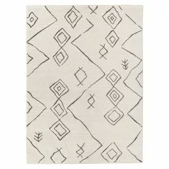 BAUHAUS Kurzflorteppich Agadir Ivory, 150 X 80 Cm, 100% Polypropylen (Flor)