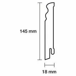 BAUHAUS Sockelleiste 2,44 M X 1,8 Cm X 14,5 Cm, Profiliert, Grundiert -Angebote Fliesen Store 12 2555