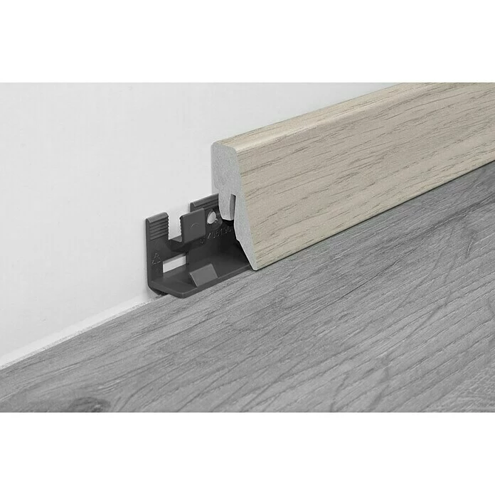 BAUHAUS LOGOCLIC Sockelleiste K40 C Eiche Narvik 2,6 M X 19 Mm X 40 Mm, Gerade 1 BAUHAUS LOGOCLIC Sockelleiste K40 C Eiche Narvik 2,6 M X 19 Mm X 40 Mm, Gerade