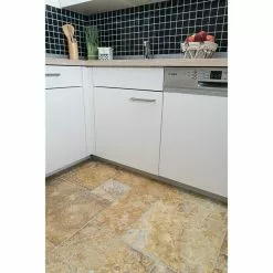 BAUHAUS Antikmarmor Travertin Gold Römischer Verband 6 -tlg., Gold, Matt -Angebote Fliesen Store 12 256