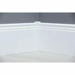 BAUHAUS Sockelleiste Weiß, 2,4 M X 18 Mm X 120 Mm, Profiliert -Angebote Fliesen Store 12 2561