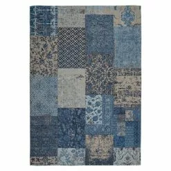 BAUHAUS Kayoom Teppich Jacquard Blau, L X B: 170 X 120 Cm, 100 % Baumwolle